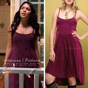 RARE Free People Spanish Dancer Dress in Fuschia ASO Gabriella Montez